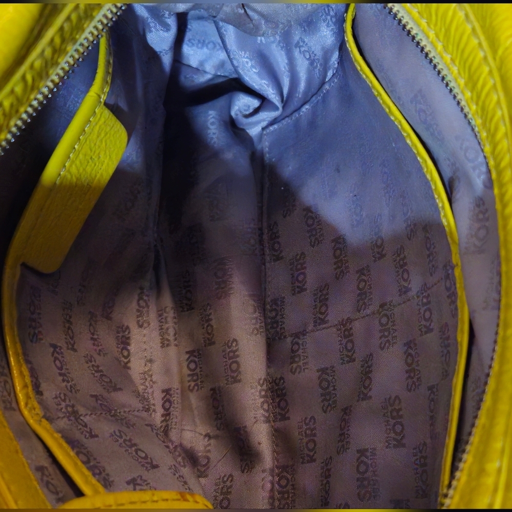 Michael Kors Mustard Yellow Patent Leather Satchel Bag - Picture 13 of 15